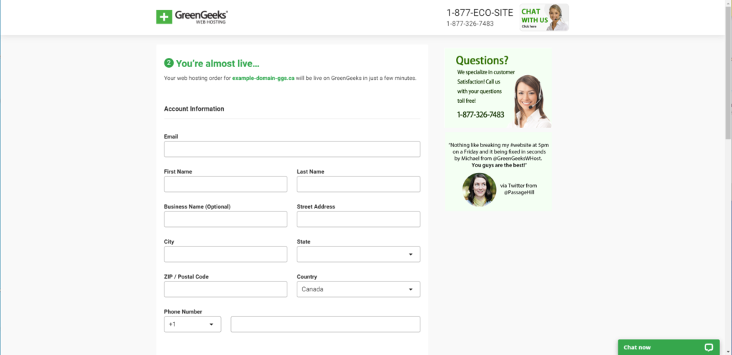 Fill Customer details